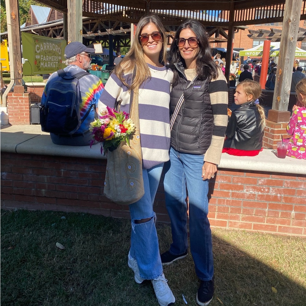 H&M High Waisted Blue Jean with One Rip